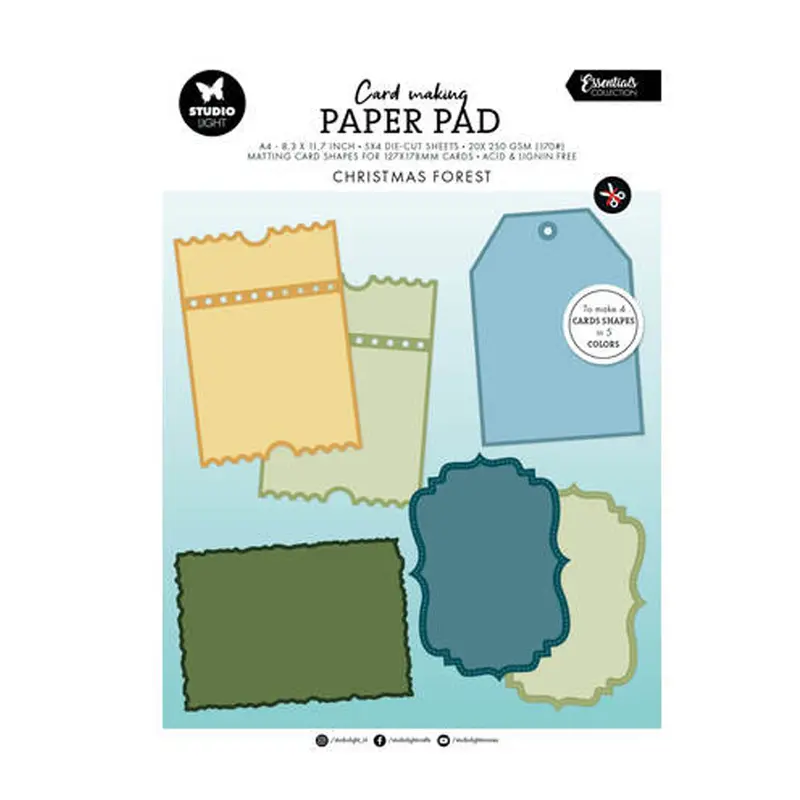 CMP35 Christmas forest card making paper pad