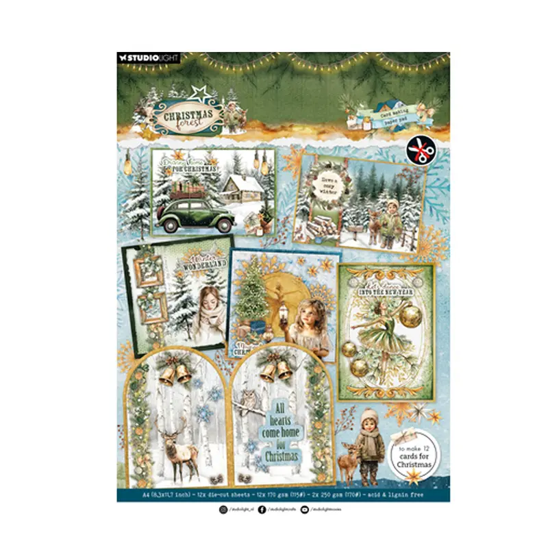 CMP40 Christmas forest card making paper pad