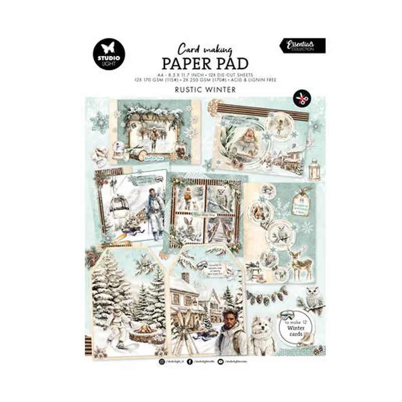 CMP45 Rustic Winter card making paper pad