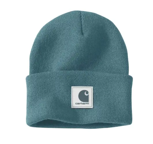 OS-RUBBER PATCH WATCH CAP BEANIE HARBOR TEAL