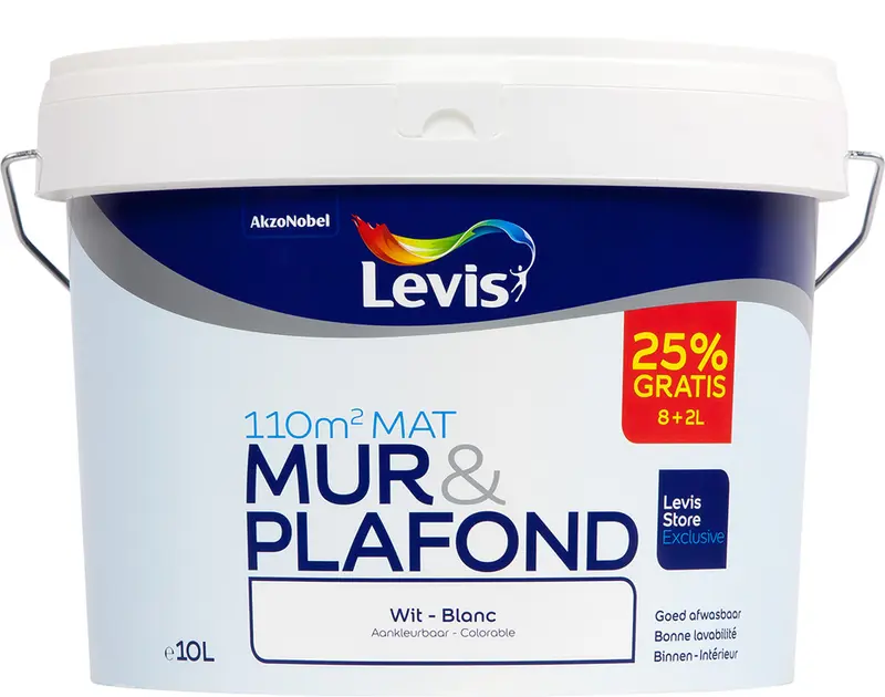 PLAFONDVERF BINNEN WIT 10L