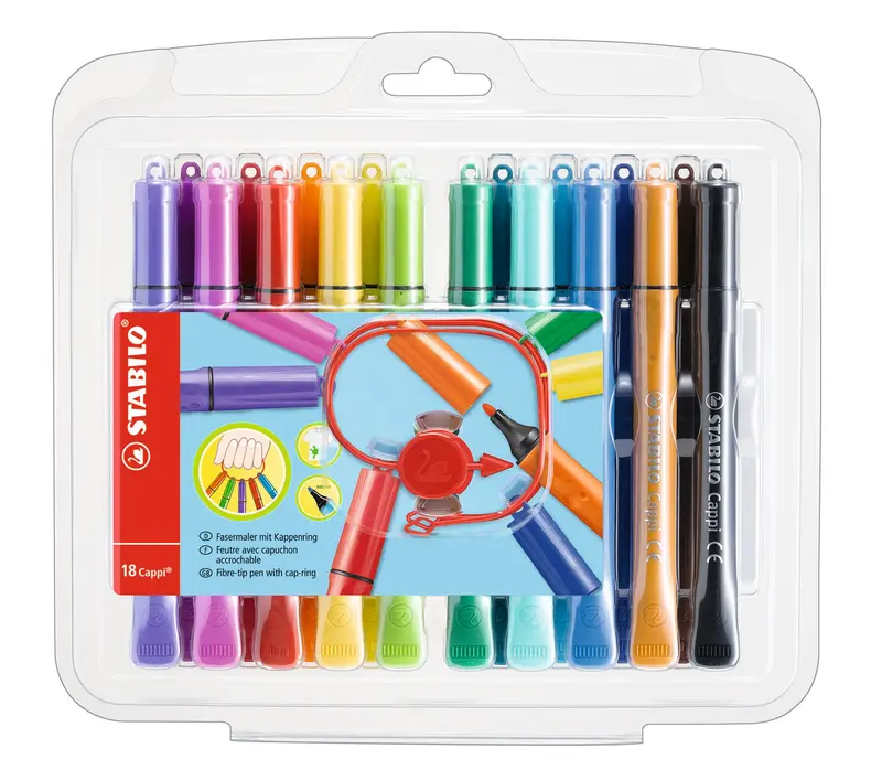 STABILO KLEURSTIFT CAPPI PLAST POCH 18ST