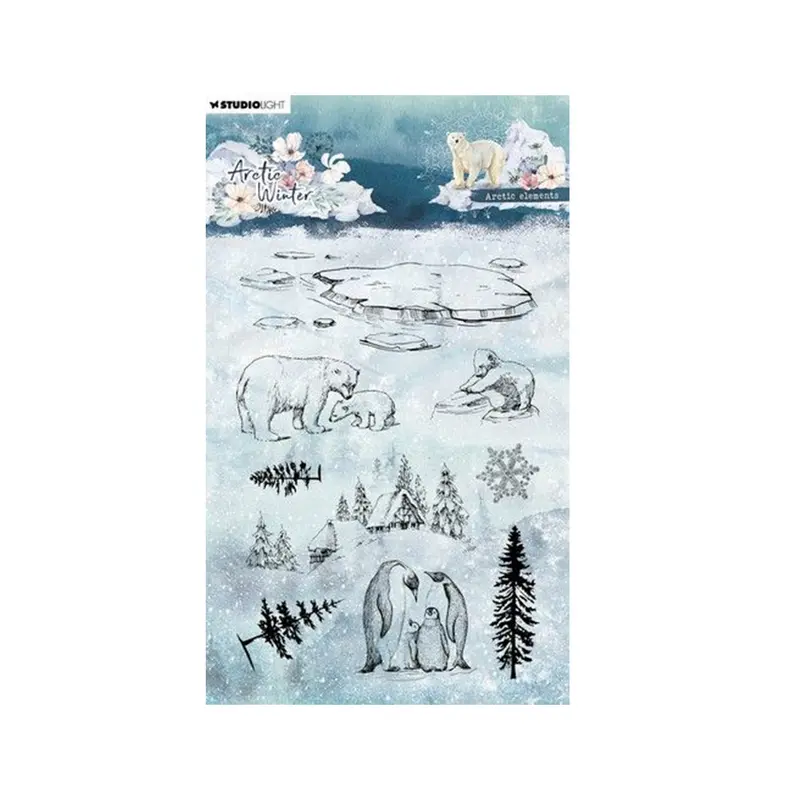 Studio Light Clear Stamp Artic Winter artic elements