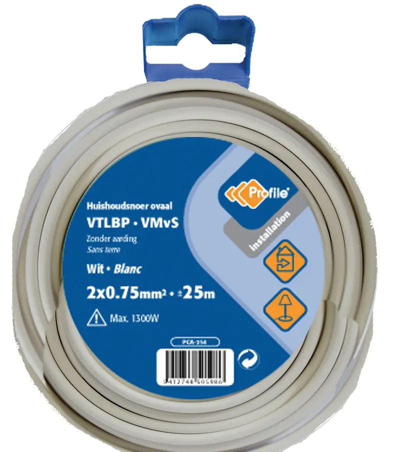 VTLBP 2X0.75 WIT 25M